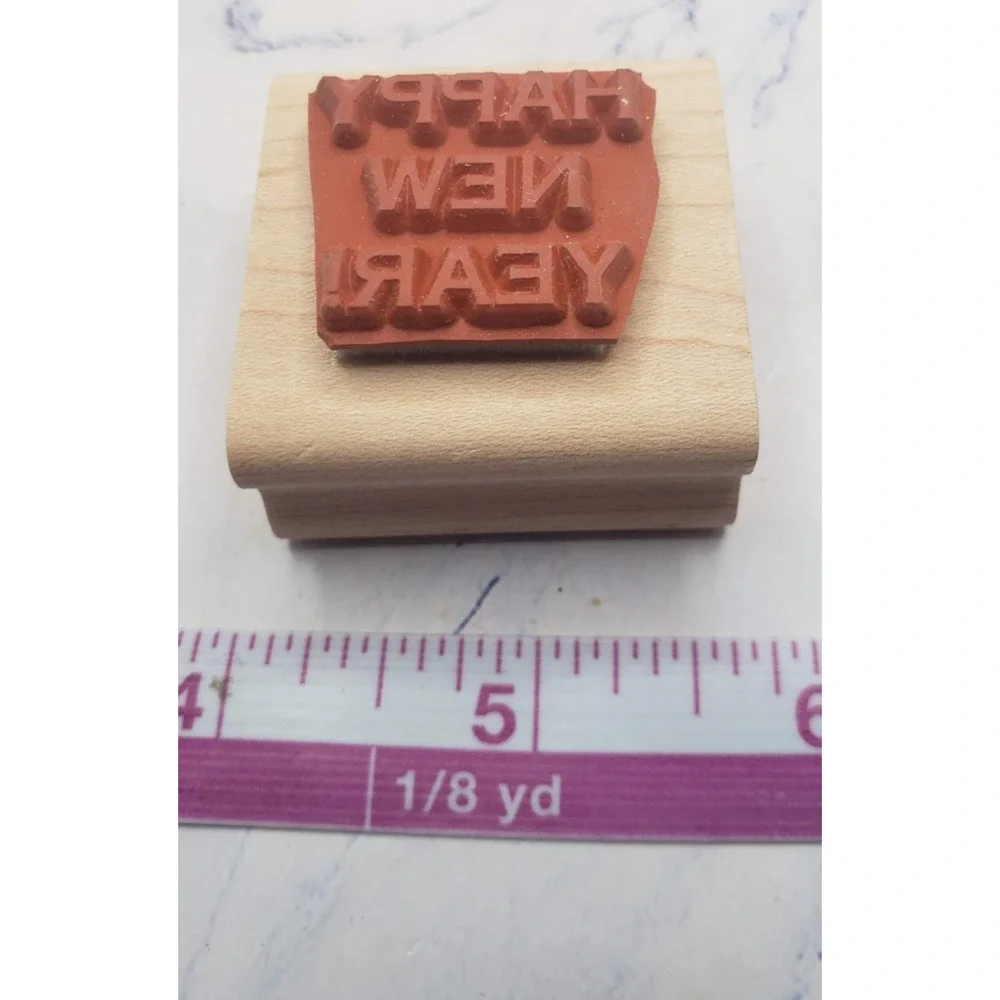 Lot of 5 Words and Phrases Stampin Up Wood Mounted Rubber Stamps